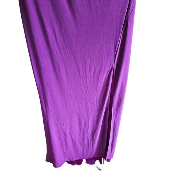 Ieena For Mac Duggal 27140 One Shoulder Cowl Back Midi Dress Size Small Purple - Picture 6 of 13